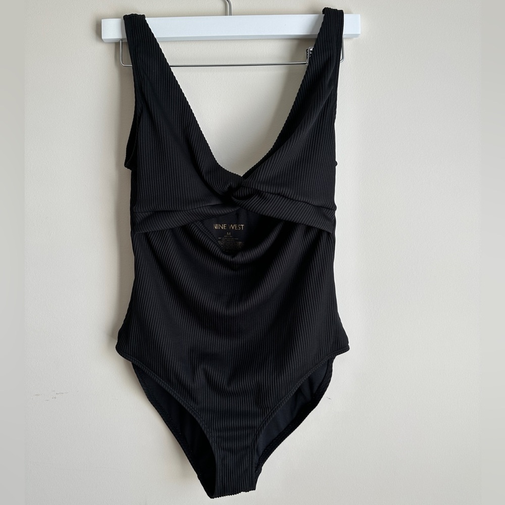 Nine West Black One Piece Swimsuit with Cut Out